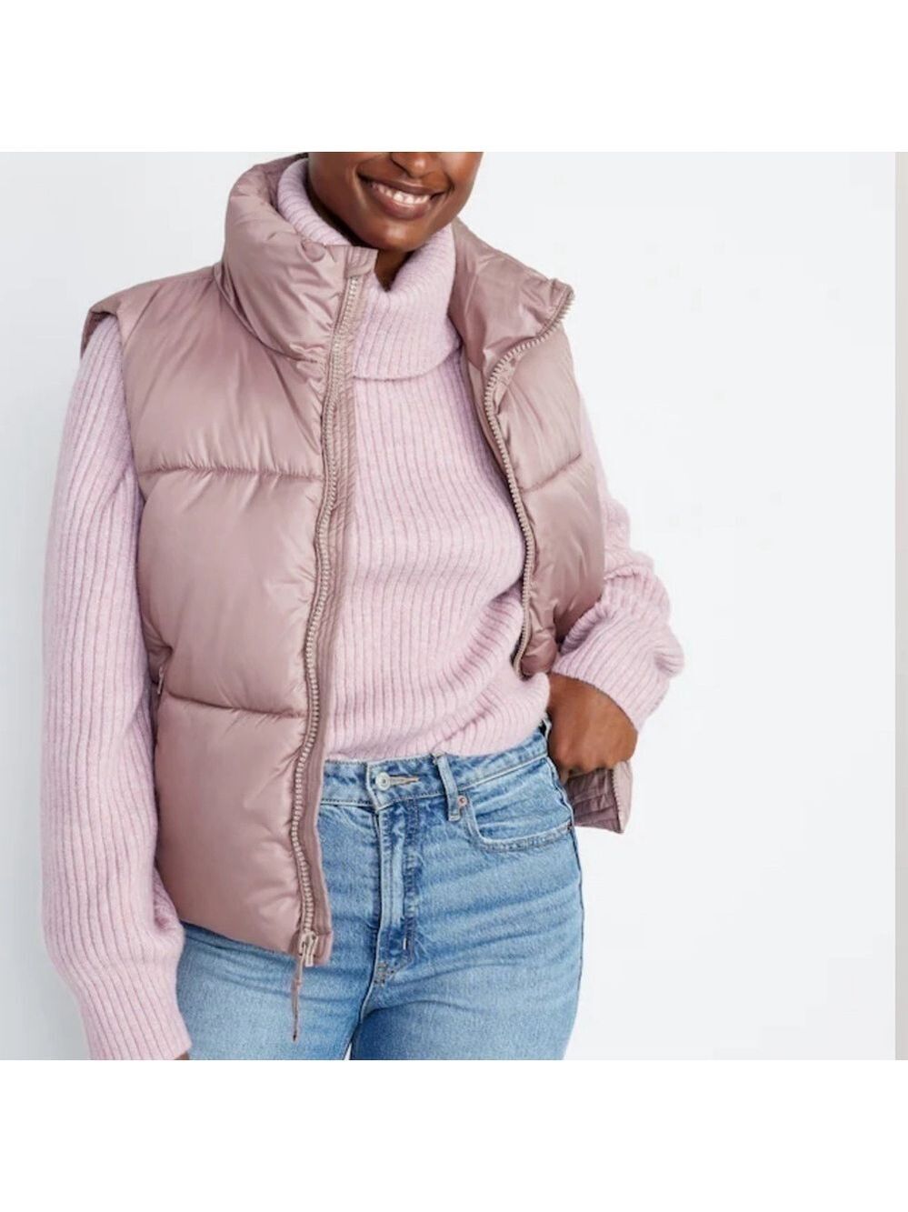 Old Navy Women's Mineral Quilted Puffer Gorpcore Outdoors Vest X-Large Tall